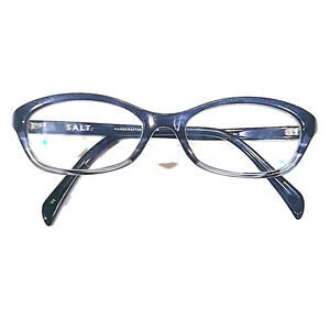 Salt Delilah Small Blue Glitter Fade Oval Eyeglasses Frame Japan 50-16 135